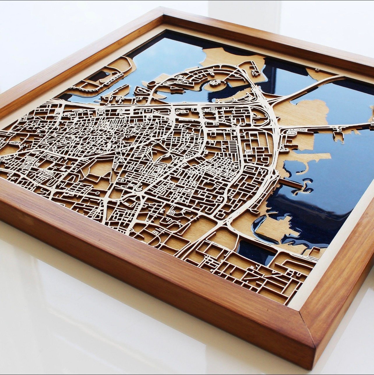 Map-Art Store branded gift packaging with custom cards for anniversaries, new homes, and milestones